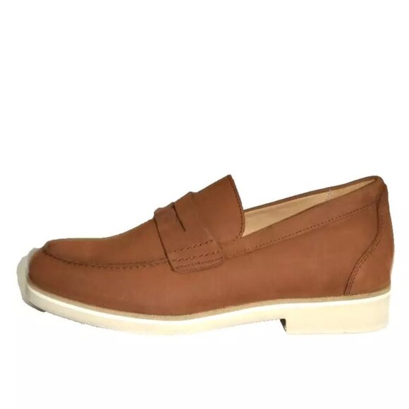 New! Samuel Hubbard Tailored Traveler Cognac 9 Slip On Penny Loafer DD401 M2200